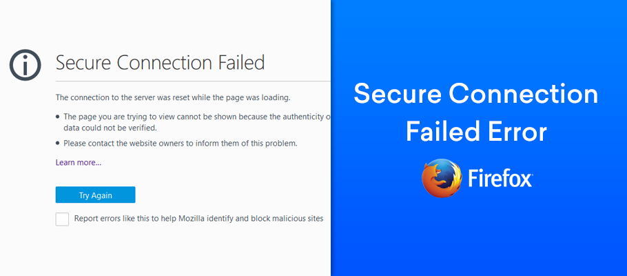 How to solve secure connection failed in mozilla firefox?
