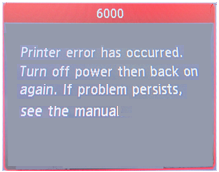 What is Support Code 6000 on a Canon Printer
