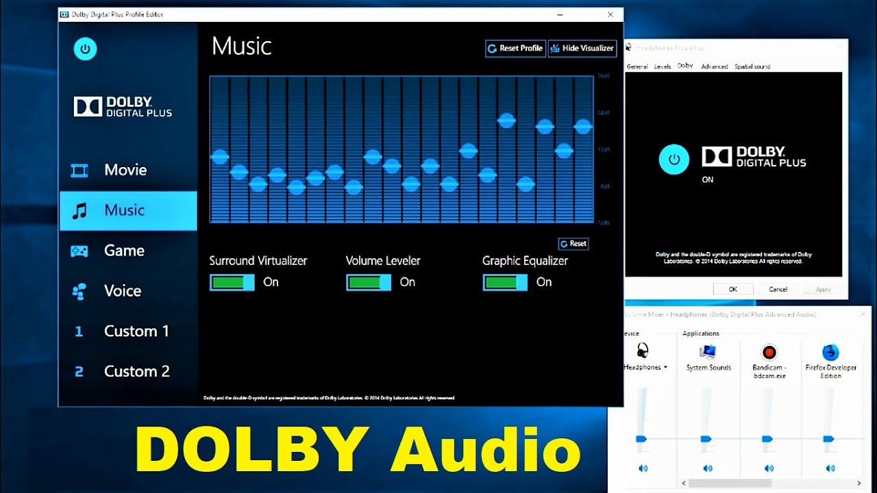 What is Dolby Audio in Laptop?