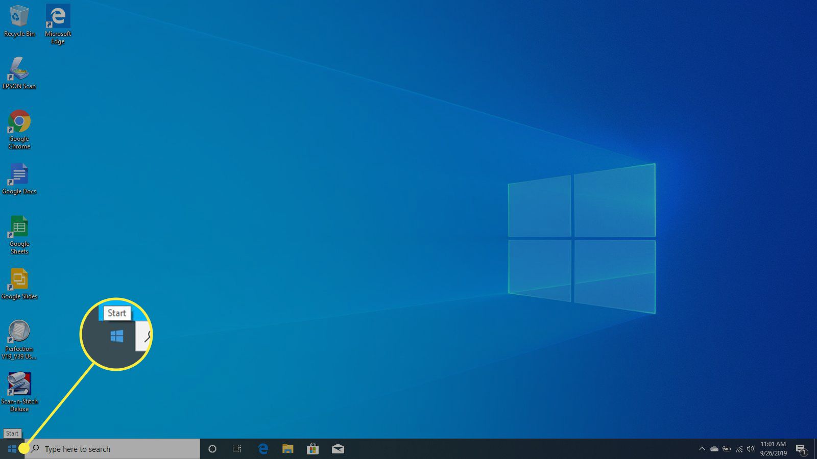 Where is the Start Button on Windows 10