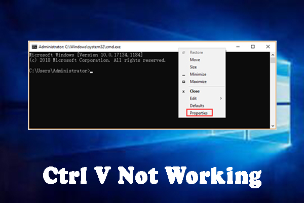 ctrl-v-not-working