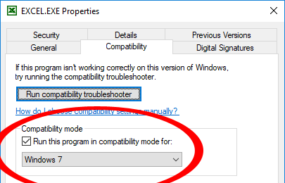 run compatibility mode image