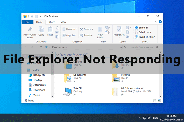 How to fix file explorer not responding in windows 10?