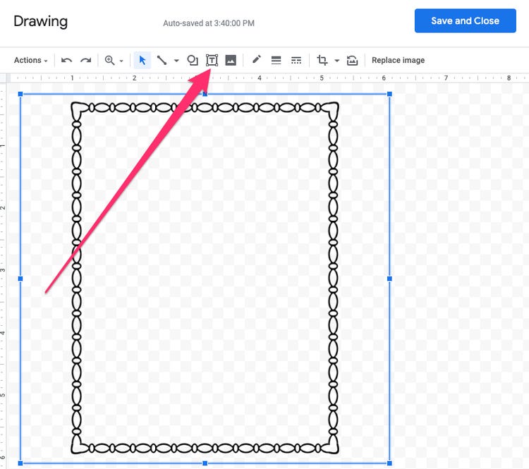 How to add a border in Google Docs?