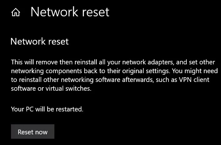 network reset image