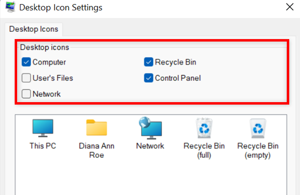  remove icons from desktop
