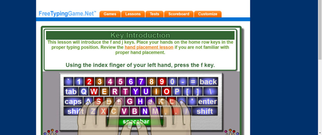 free typing game.net image