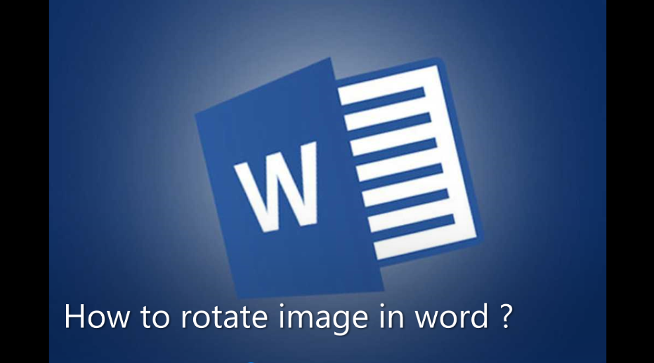 How to rotate image in word ?