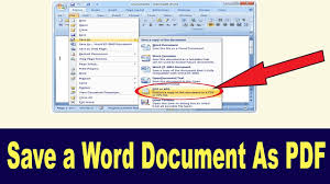 How to Save a Word Document as a PDF?