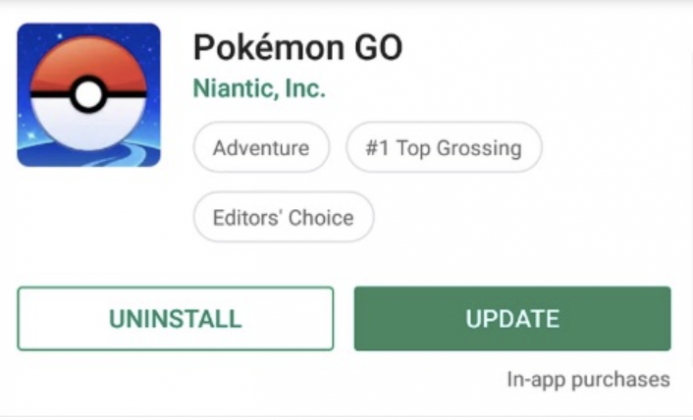 update-Pokémon-go-app