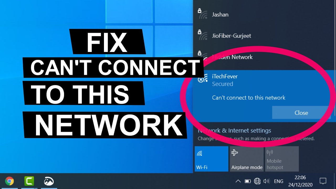 windows 10 unable to connect to wifi