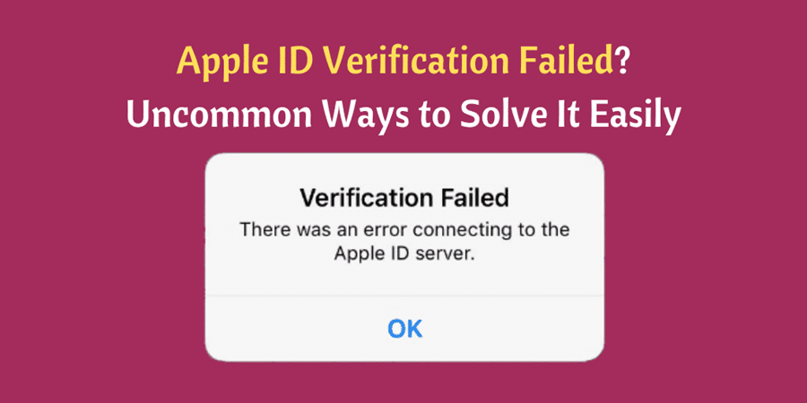 Apple Id Verification Failed
