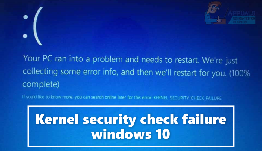 Kernel security check failure windows 10