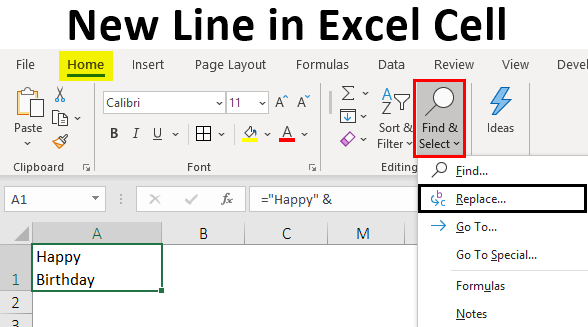 How to go to next line in excel cell?