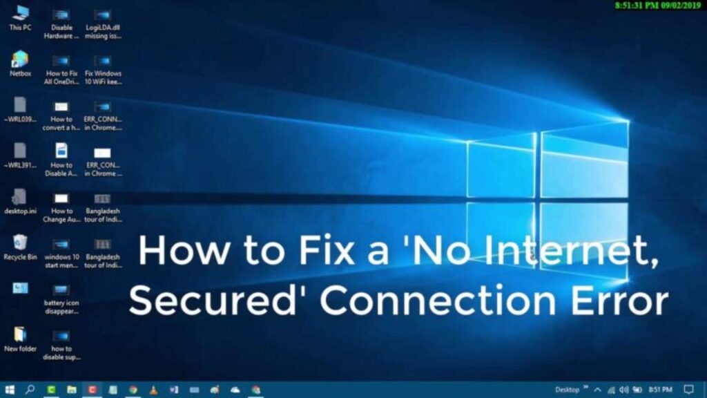 no internet secured connection error image
