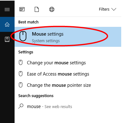 mouse setting image