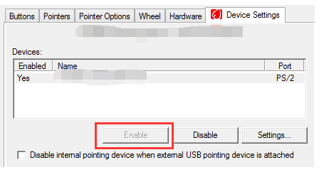 device setting option image
