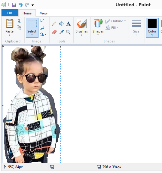 paste your image on paint 