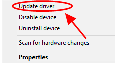 update driver option image