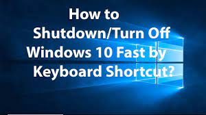 Shutdown keyboard shortcut