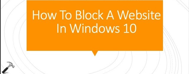 How to block a website on windows 10