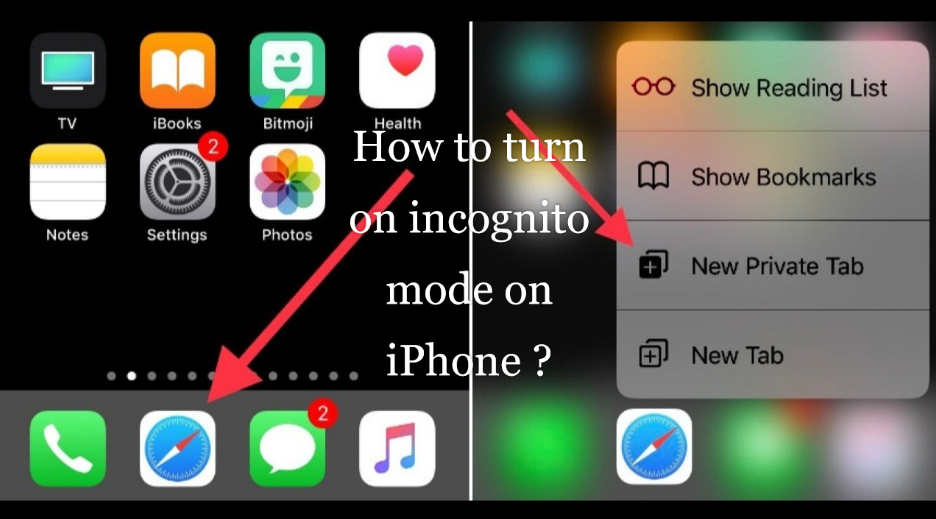 how to turn on incognito mode on iphone