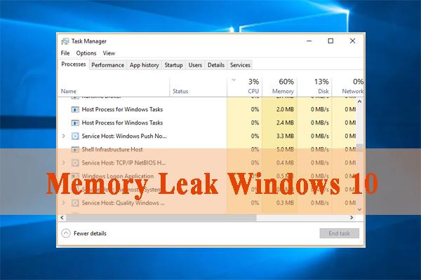 Memory Leak Windows 10