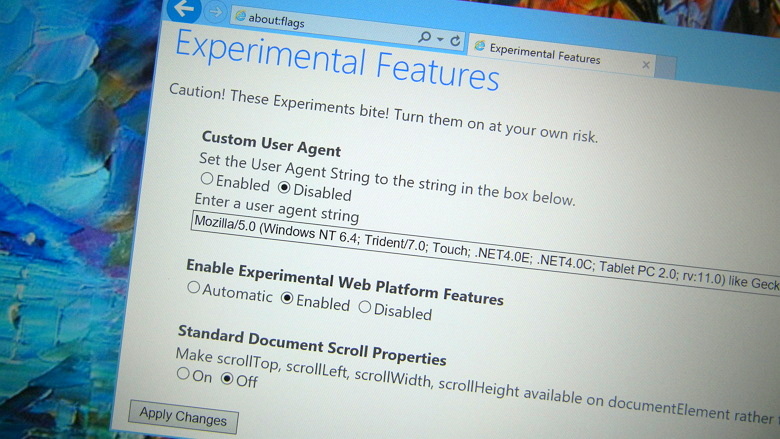 experimental features image