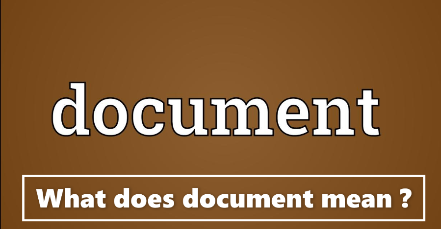 what does document mean