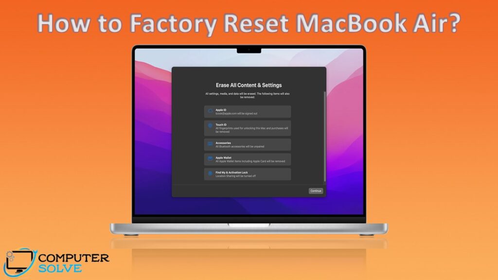 how to hard reset macbook air without password