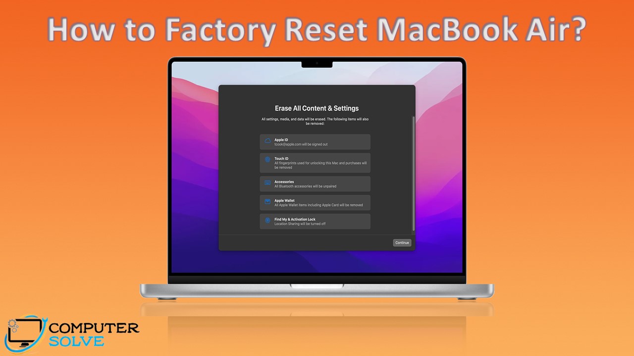 How to Factory Reset MacBook Air?