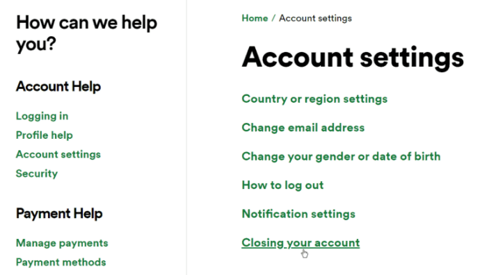 account setting 