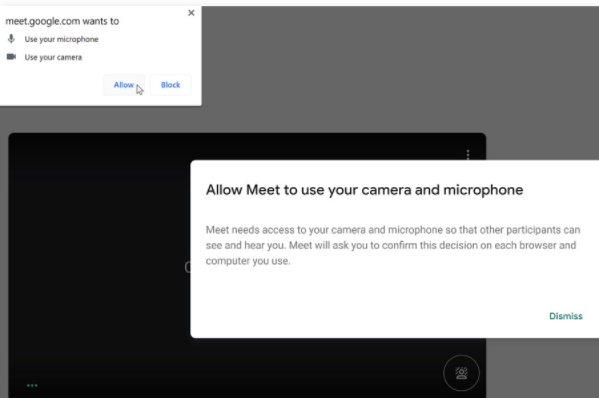 allow meet camera and microphone image