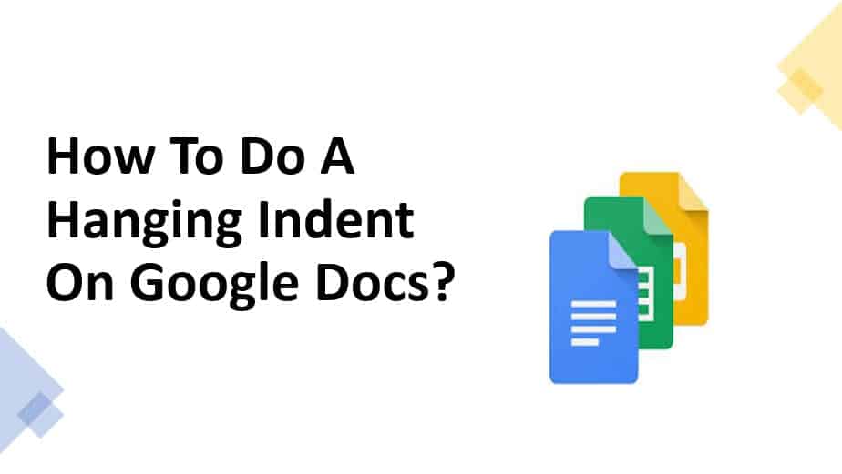 How to do a hanging indent on google docs ?
