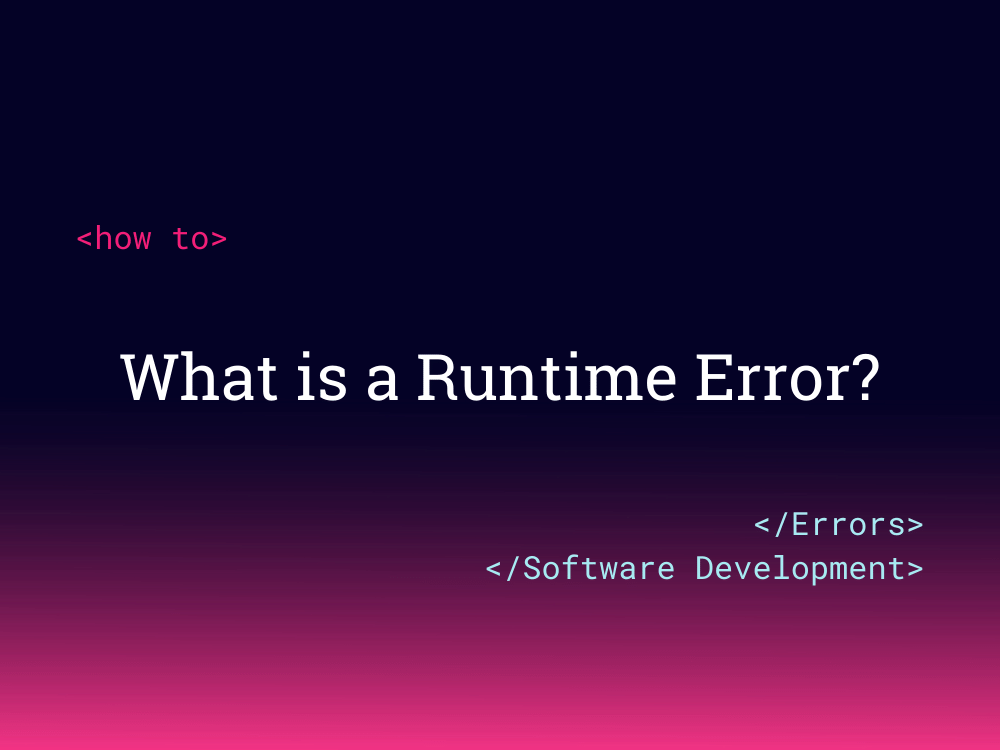 what is a runtime error