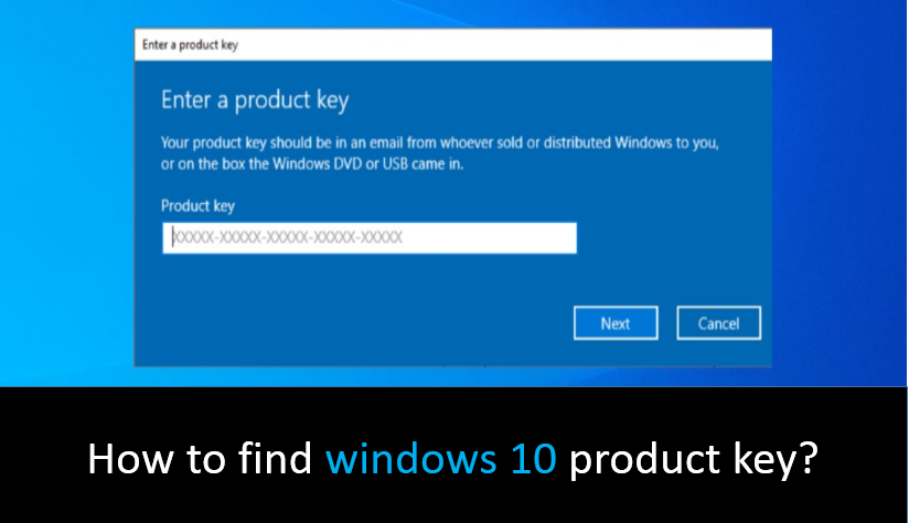 How to find windows 10 product key?