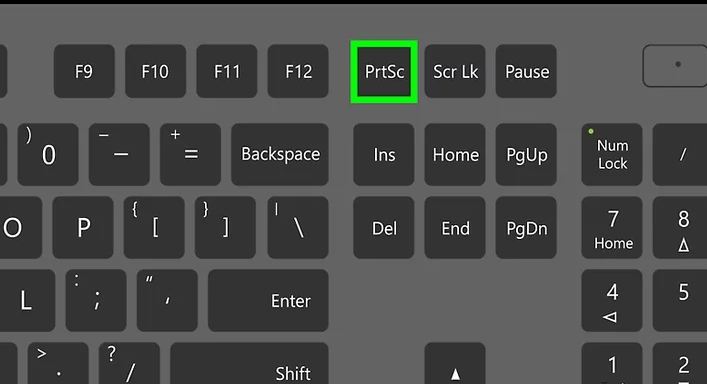 prtsc key on laptop