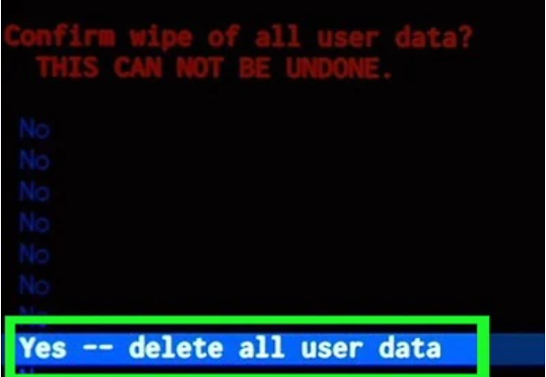 delete all user data