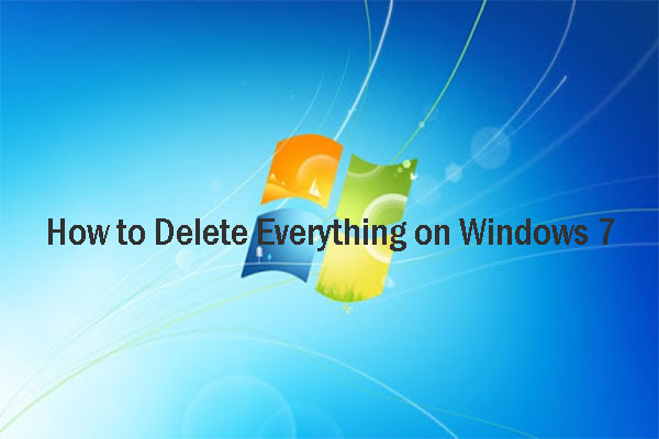 How to wipe a computer windows 7?