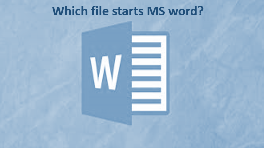 Which file starts MS word?