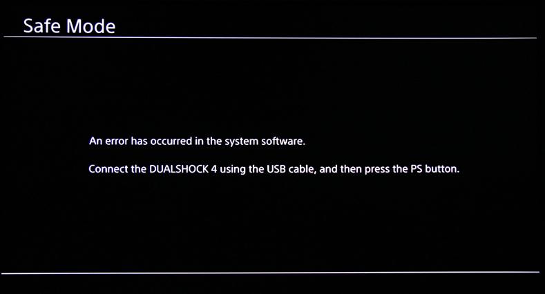 How to get ps4 out of safe mode?