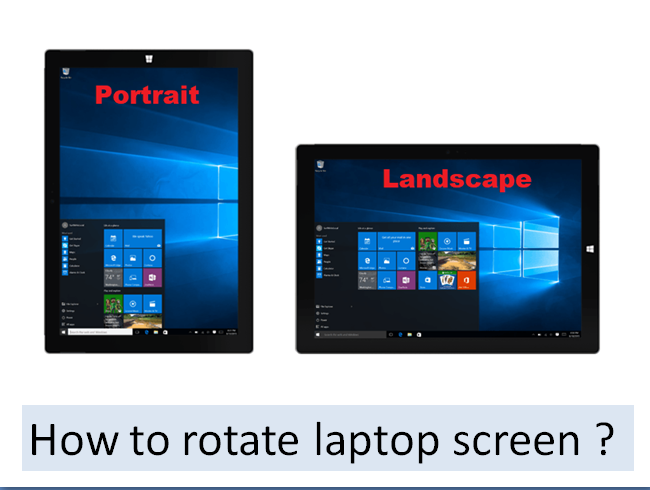 how to rotate laptop screen