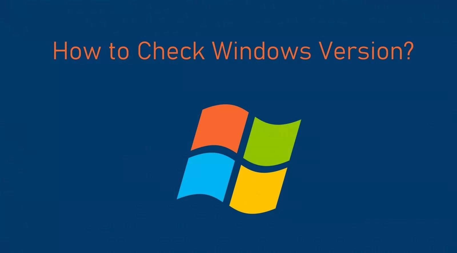 How to check Windows version