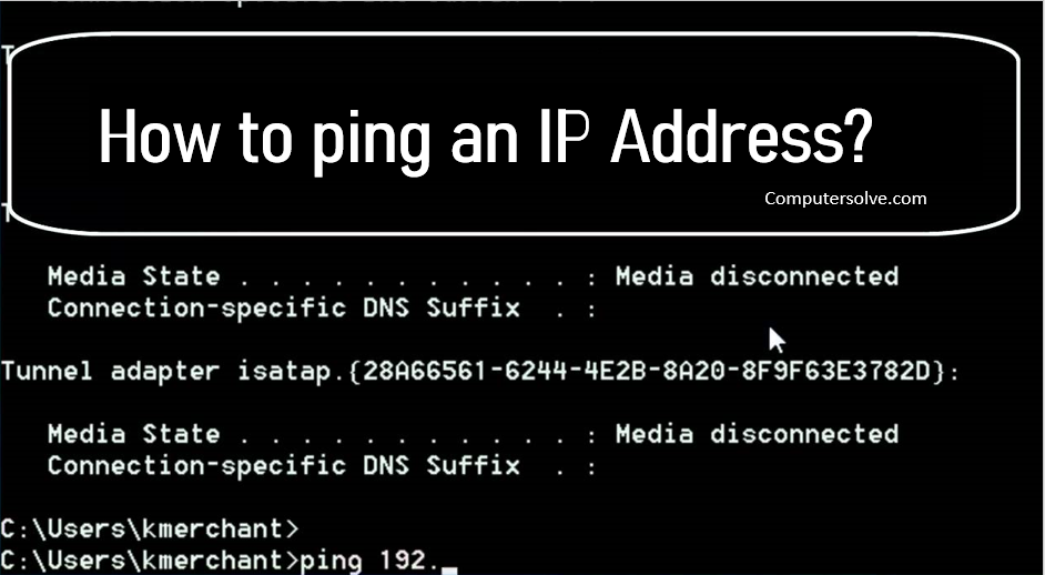 How to ping an ip address