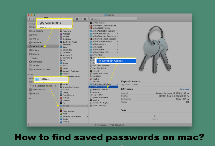 How to find saved passwords on mac?