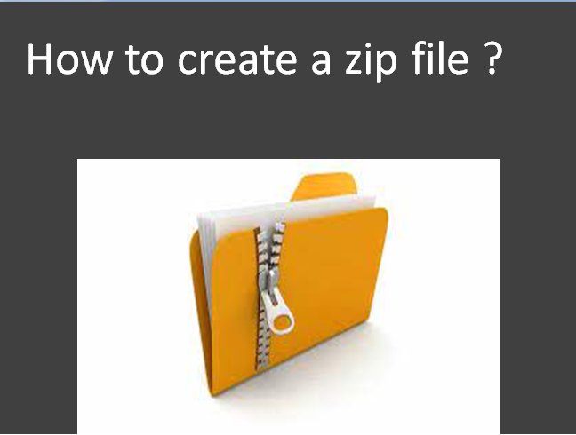 how to create a zip file