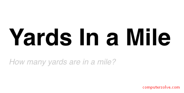 how many yards in a mile