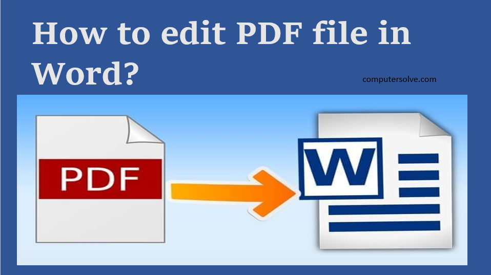 How to edit PDF file in Word