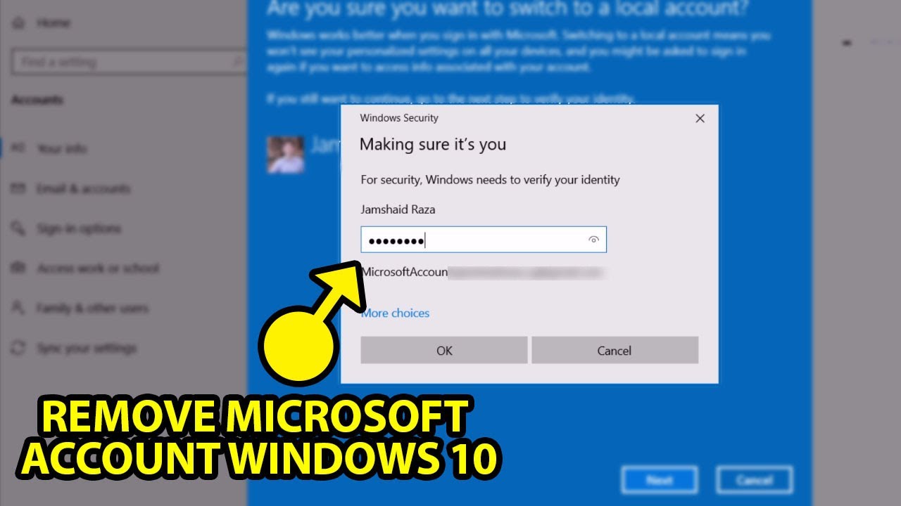 How to remove Microsoft Account from Windows 10?