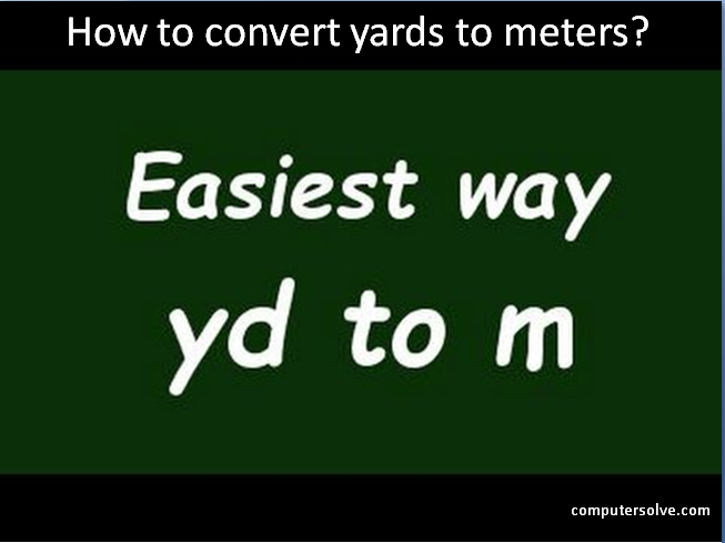 yards to meters